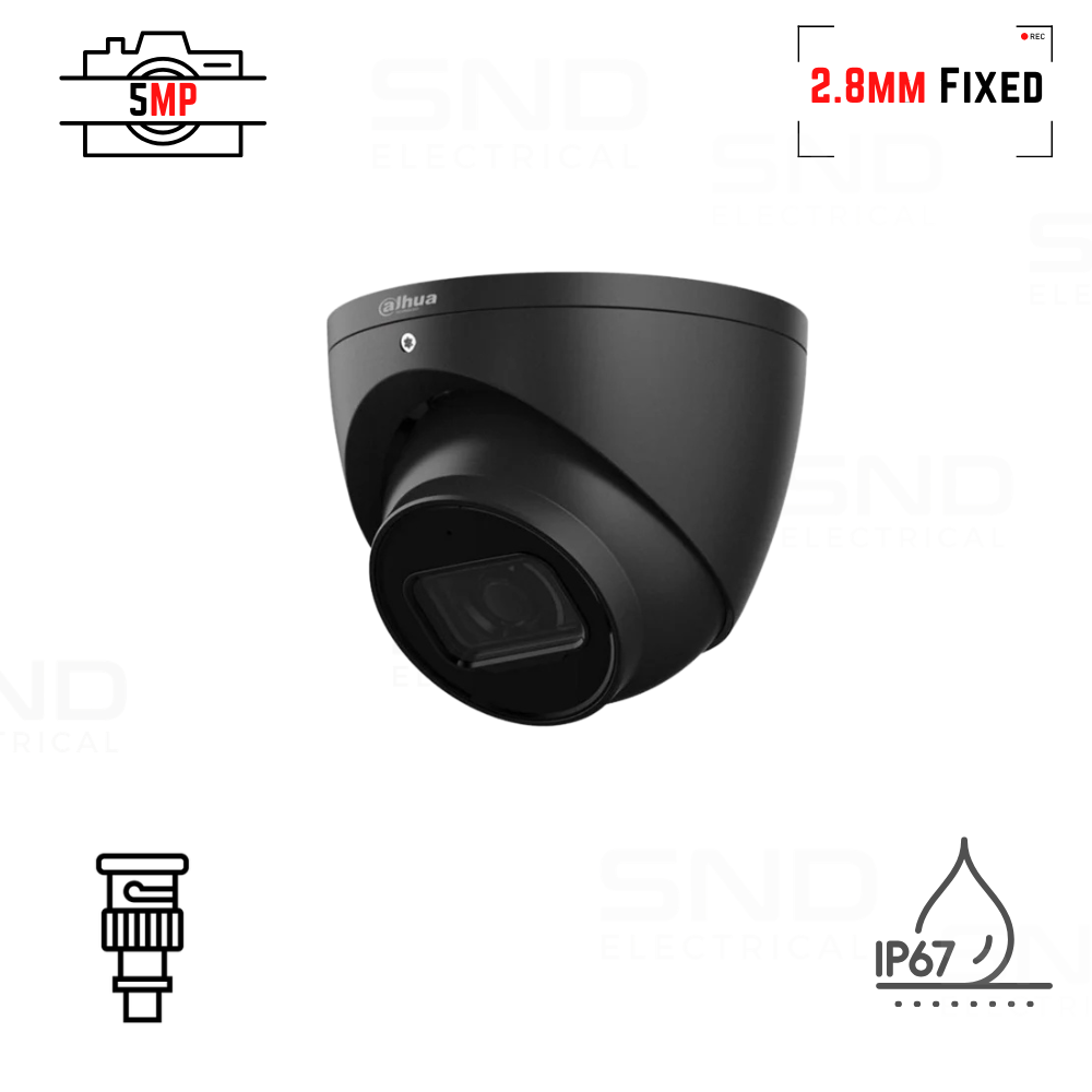 Dahua 5MP IR Lite Series HDCVI Turret Camera with Built in Mic (DH-HAC-HDW1500TLP-A-G)