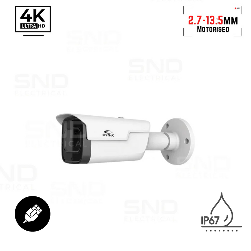 Egla Canameri Eagle IPC 8MP(4K) Motorized Bullet Camera - White — SND Electrical