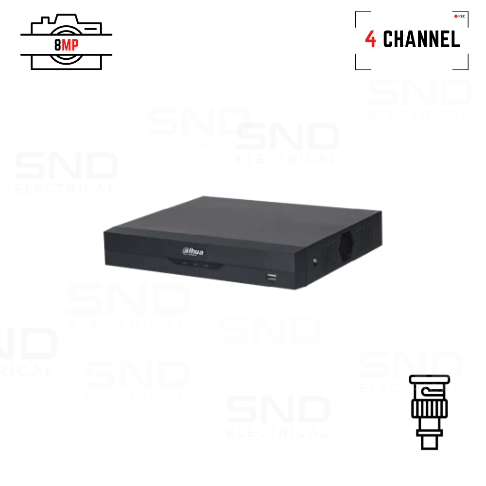 Dahua 4 Channels 8MP/4K 1U 1HDD WizSense DVR (DH-XVR5104HS-4KL-I3)
