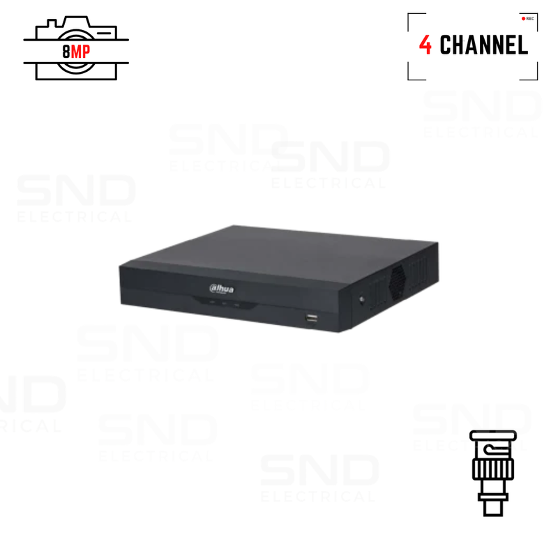 Dahua 4 Channels 8MP/4K 1U 1HDD WizSense DVR (DH-XVR5104HS-4KL-I3)