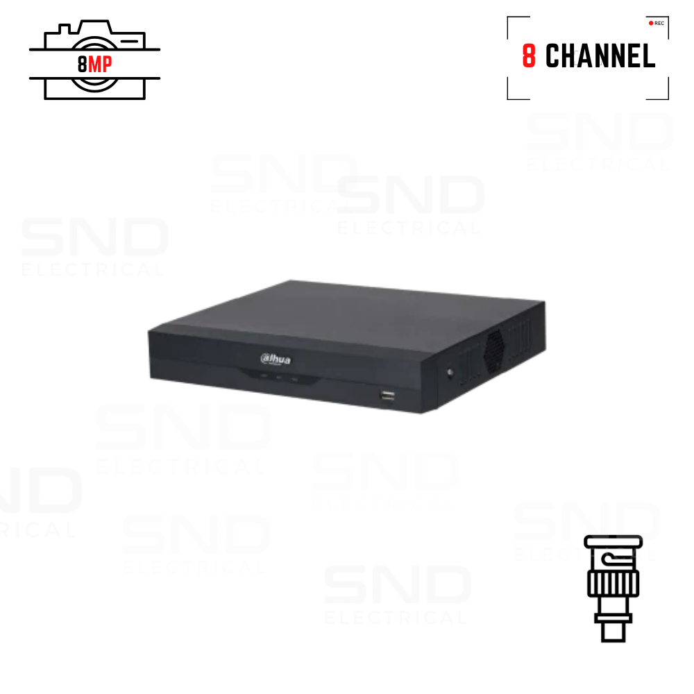 Dahua 8 Channels 8MP/4K 1U 1HDD WizSense DVR (DH-XVR5108HS-4KL-I3)