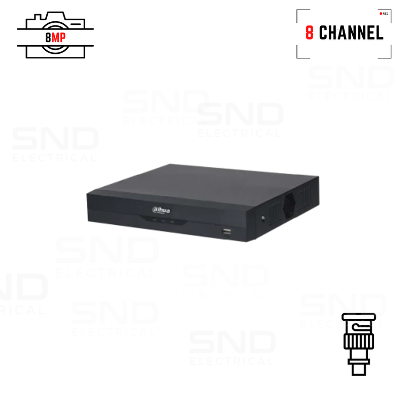 Dahua 8 Channels 8MP/4K 1U 1HDD WizSense DVR (DH-XVR5108HS-4KL-I3)