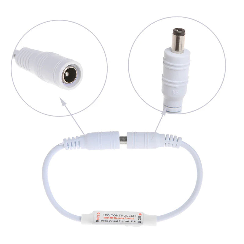 Ener-j T680 RF Mini Dimming Controller with 11 Key Remote for Single Colour 12V/24V LED Strip Lights