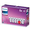 Philips LED Classic 50W GU10 Warm White 36D Pack of 6 Bulbs - Non Dimmable