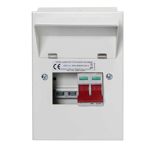 Crabtree Starbreaker 502/2B 2 Way Consumer Unit Main Switch 40A