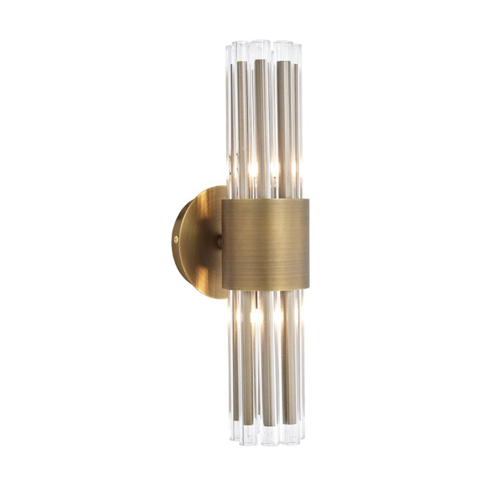 Column Antique Brass Wall Lamp