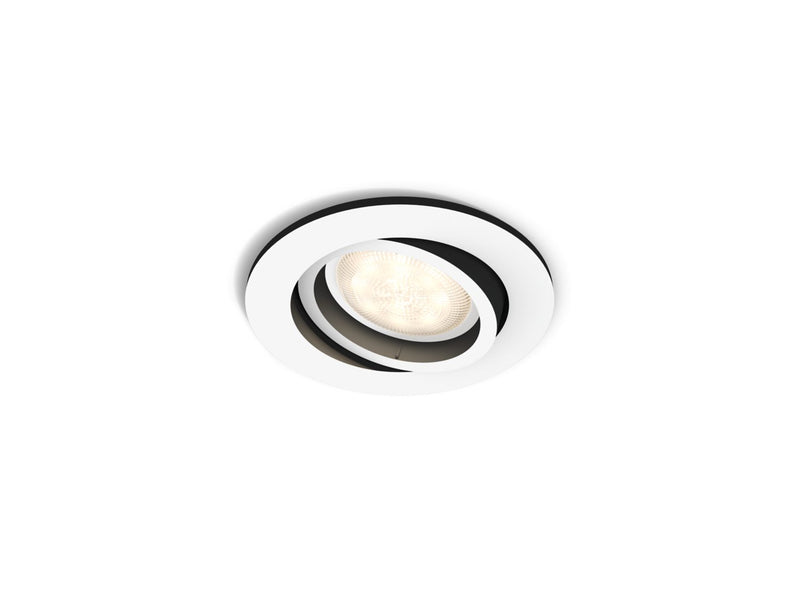 Philips Milliskin White Ambiance Round Spotlight - Silver 1x5W