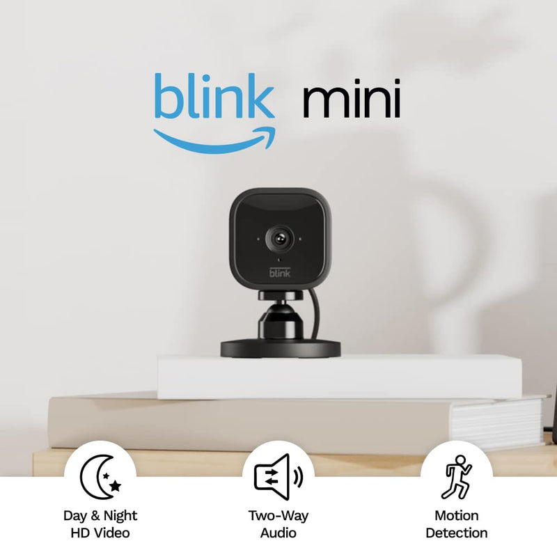 Blink Mini | Indoor plug-in pet security camera, 1080p HD - Black
