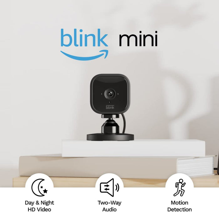Blink Mini | Indoor plug-in pet security camera, 1080p HD - Black