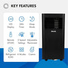 Devola DVAC09CB Portable Air Conditioner with WiFi – 9,000 BTU, 4-in-1 Cooling, Dehumidifier & Fan, Black