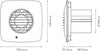 Xpelair Simply Silent DX100TS White Square Dual Speed Axial Extractor Fan With Adjustable Timer