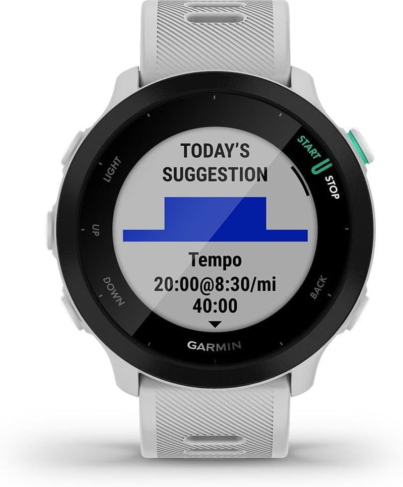 Garmin - Forerunner 55 GPS - Whitestone - GAR-010-02562-11