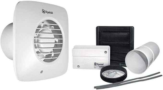 Xpelair Simply Silent LV100TS Low Voltage 4" 100mm Extractor Fan - Timer