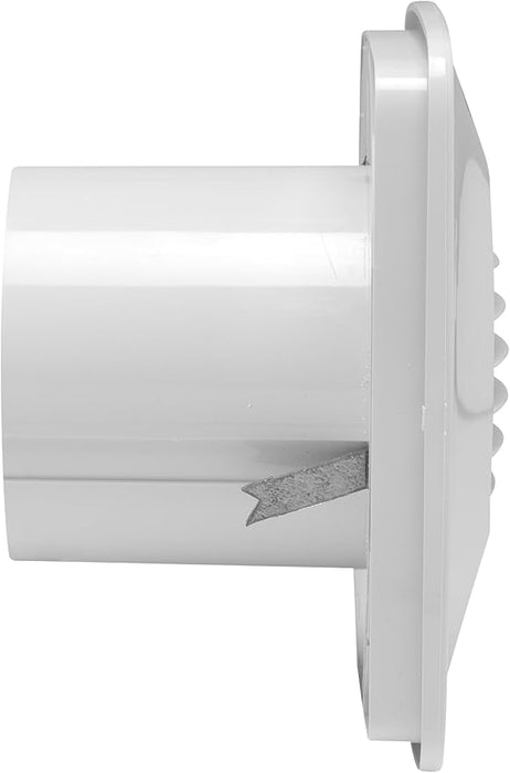 Xpelair Simply Silent DX100S White Square Dual Speed Axial Extractor Fan For Remote Switching 93025AW