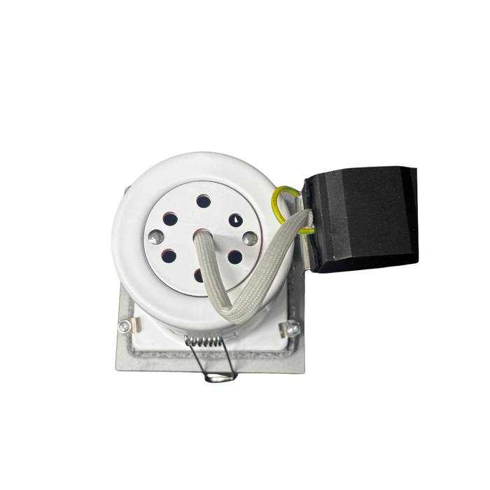 Searchlight Square Fire Rated Spot Light DL-GRID1FRSB Silver/Matt Black