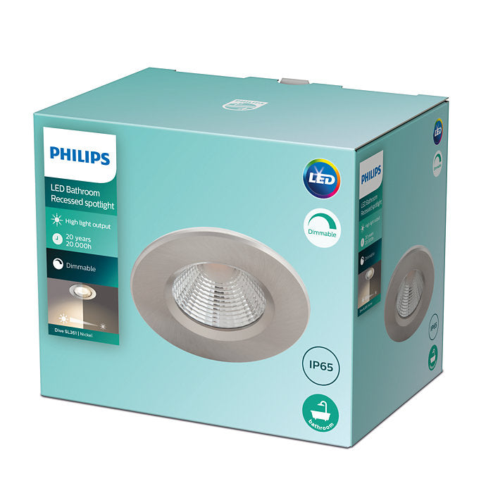 Philips SL261 Dive LED Recessed Spotlight 5.5W 27K Chrome
