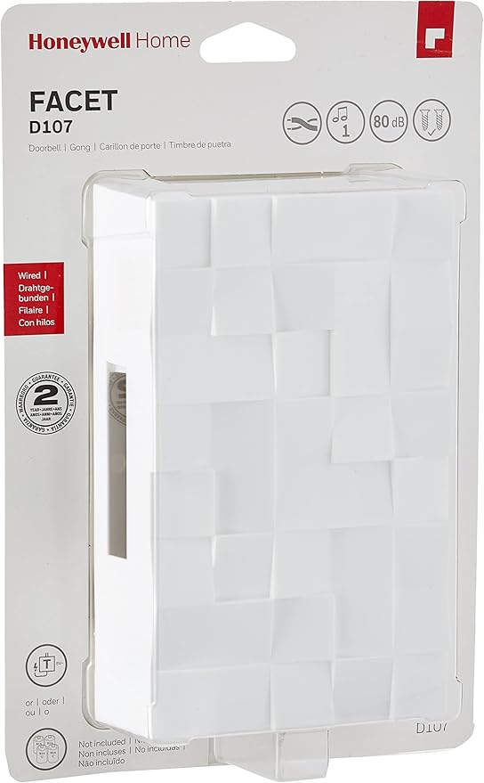Honeywell D107 Facet Classic Wired Doorbell, Applicable