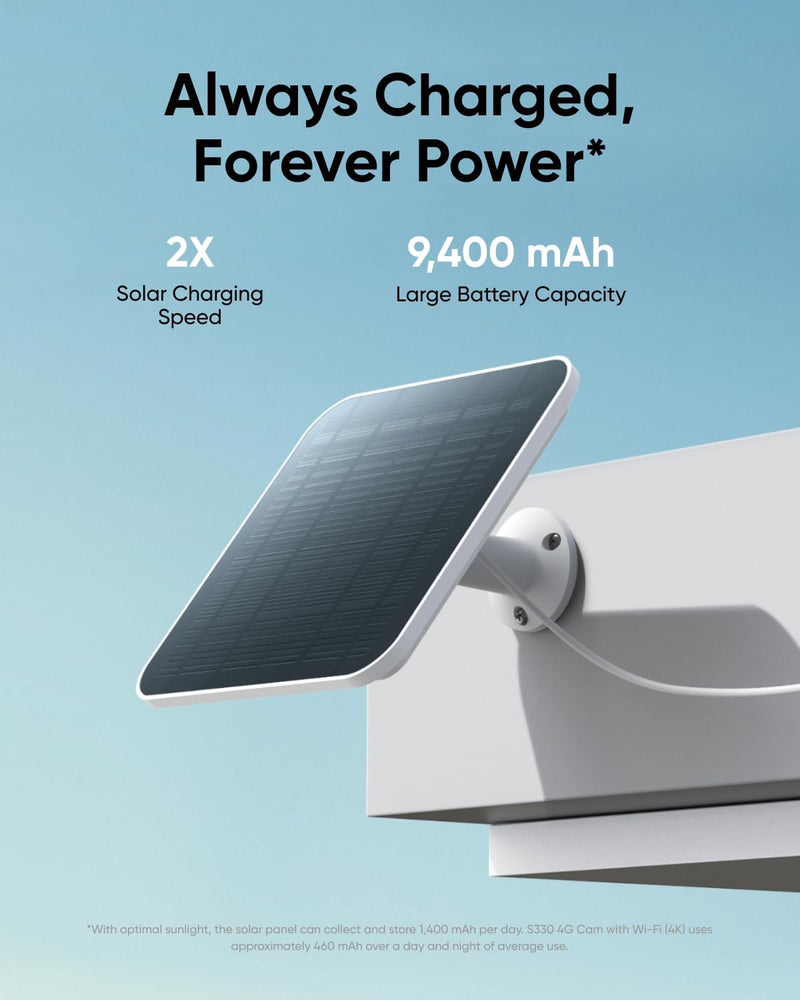 Eufy 4G LTE Cam S330 Solar Powered 4K UHD Pan & Tilt Camera