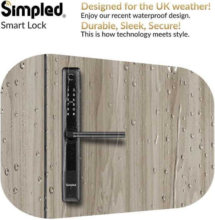 Simpled SF-SP Slim Series Smart Lock (Matt Black)