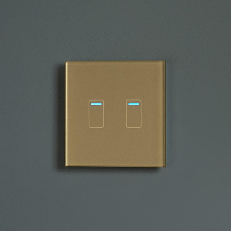 Retrotouch Crystal  Touch Switch 240v 2G 1W Brass