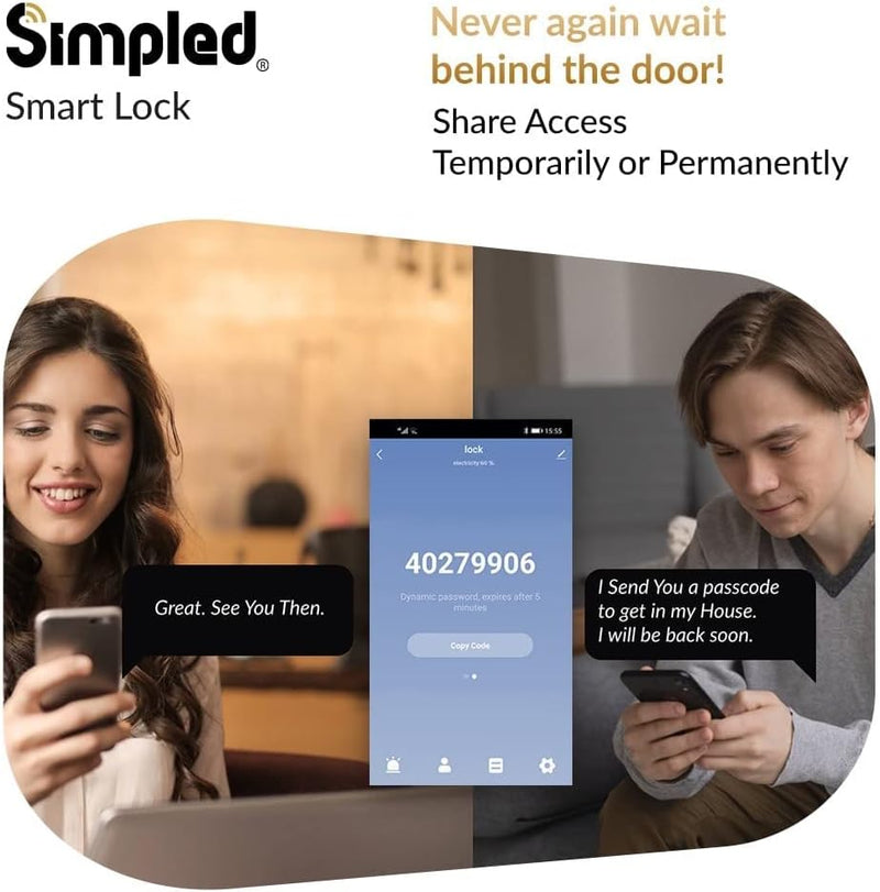 Simpled EF-SP Slim Series Smart Lock (Silver)