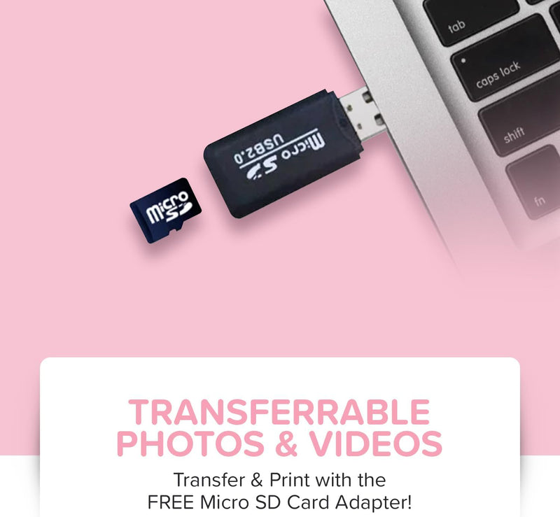 myFirst Camera Instant Print Camera, Insta 2 w/ Thermal Paper Refills - Blue, 12MP