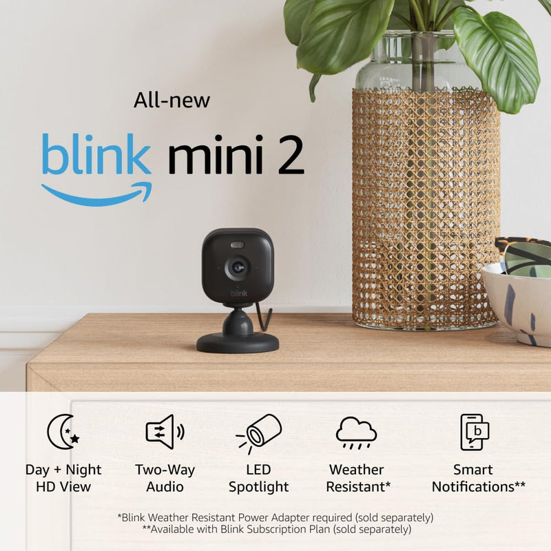 Blink Mini 2 Indoor/Outdoor Plug-In Camera White