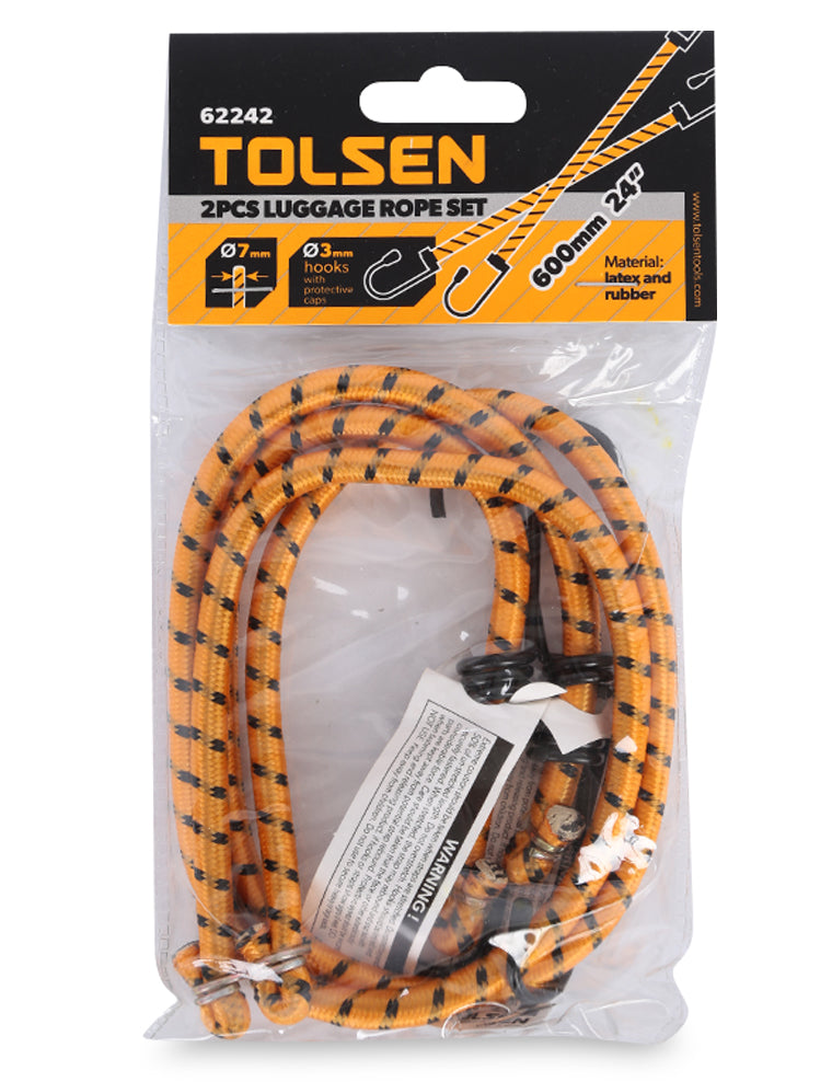 Tolsen 2-Piece Bungee Cord Set 7mm x 600mm - image 2