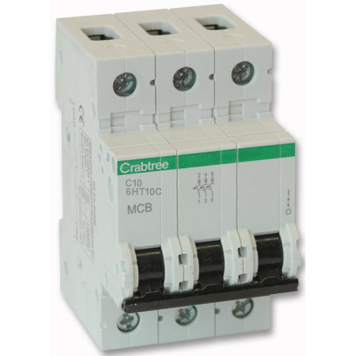 Crabtree 6HT10C 10A TP Type C MCB - SND Electrical Ltd