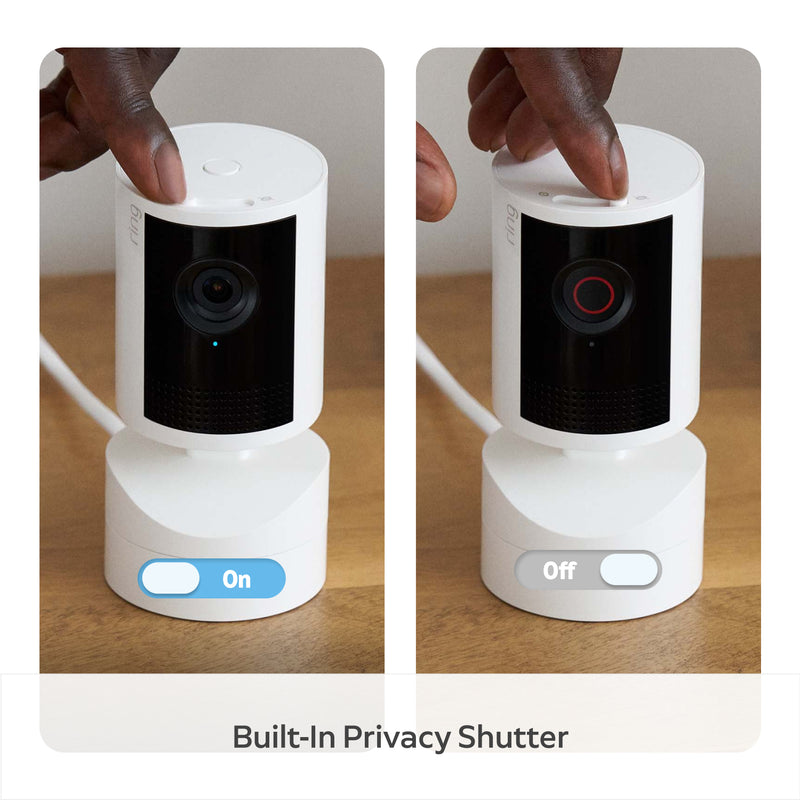 Ring Pan-Tilt Indoor Cam 2K – 360° Indoor Security Camera with Auto Tracking (White)