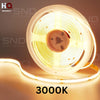LED COB Strip 3000K Light, Seamless, 8mm Wide IP20 5M Reel