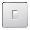 Crabtree Platinum 7011-BKN 1 Gang 20A Double Pole Switch Black Nickel