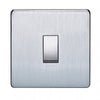 Crabtree Platinum 7011-BKN 1 Gang 20A Double Pole Switch Black Nickel