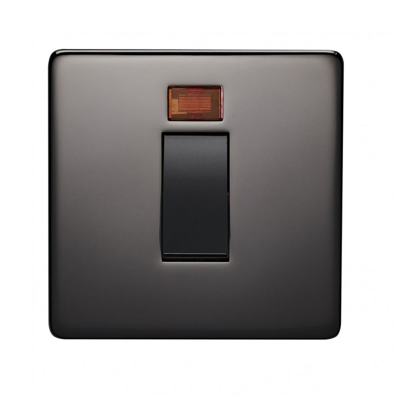 Crabtree 7015/3BKN 45A DP Switch Black Nickel with Neon