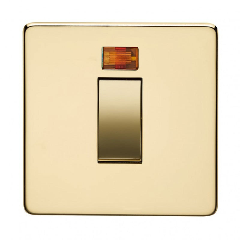 Crabtree 7015/3HPC 45A DP Switch Highly Polished Chrome with Neon