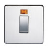 Crabtree 7015/3HPC 45A DP Switch Highly Polished Chrome with Neon