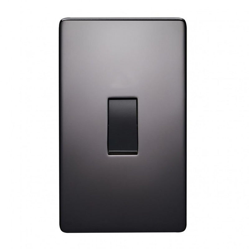 Crabtree 7016/BKN Black Nickel 2 Gang Vertical 45A DP Switch