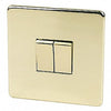 Crabtree Platinum 7172-PB 2 Gang Switch Brass - SND Electrical Ltd