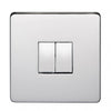 Crabtree Platinum 7172-BKN 2 Gang Switch Black Nickel