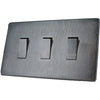 Crabtree 7173/2BKN 3Gang 10Amp 2Way Switch (Twin Plate) Black Nickel