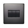 Crabtree Platinum 7173-HPC 3 Gang Switch Highly Polished Chrome