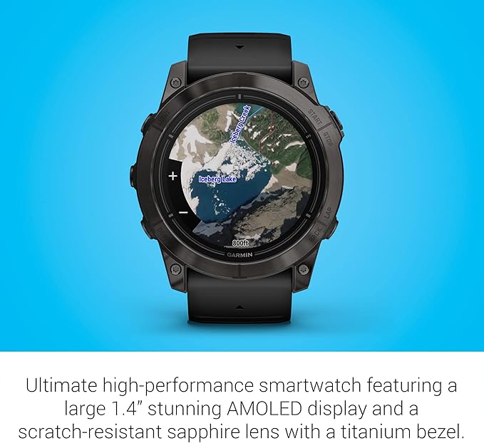 Garmin epix Pro (Gen 2) Sapphire Edition, 51mm, High Performance Smartwatch, Advanced Training Technology, Built-in Flashlight, Black.