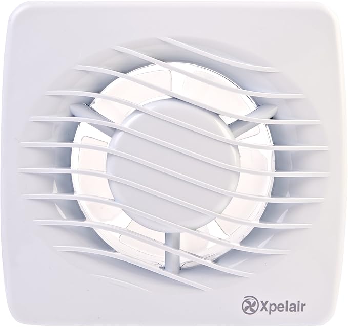Xpelair DX100HTA White Bathroom Single Speed Axial Fan With Humidistat Timer
