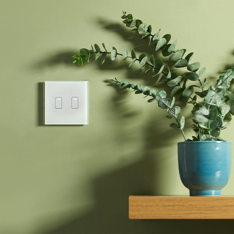 Retrotouch Crystal Touch Switch 240v 2G 1W White