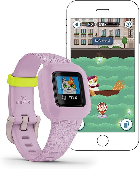 Garmin Vivofit JR 3 Smart Watch - Lilac Floral, Activity and Fitness Tracker