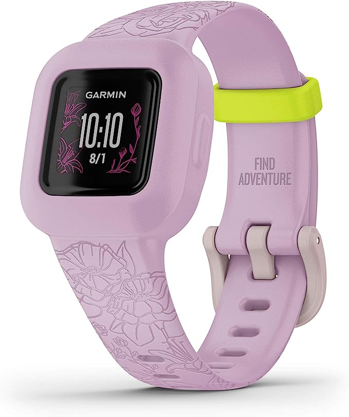 Garmin Vivofit JR 3 Smart Watch - Lilac Floral, Activity and Fitness Tracker