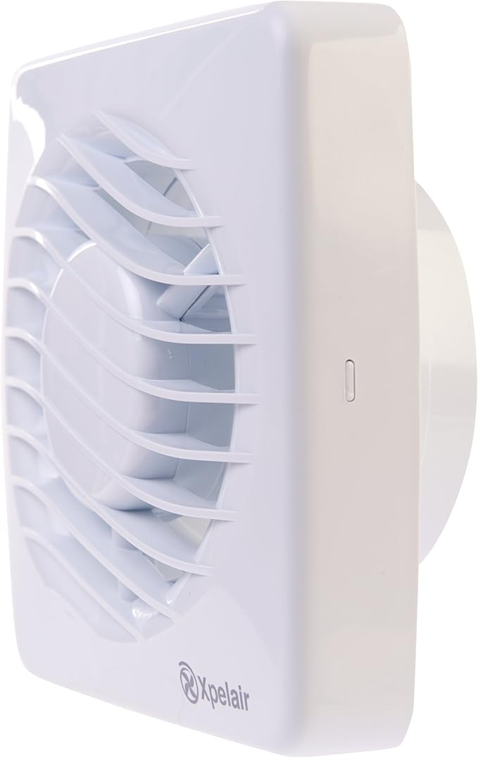 Xpelair DX100HTA White Bathroom Single Speed Axial Fan With Humidistat Timer