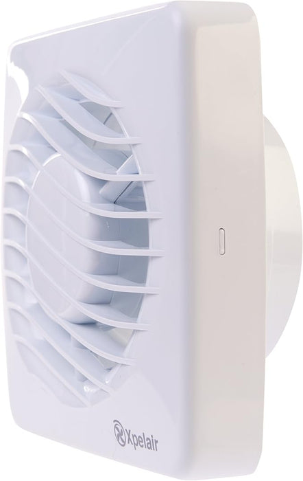 Xpelair DX100HTA White Bathroom Single Speed Axial Fan With Humidistat Timer