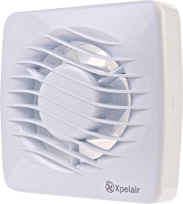 Xpelair DX100HTA White Bathroom Single Speed Axial Fan With Humidistat Timer