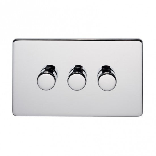 Crabtree Platinum 7250-D3-HPC 3 Gang Dimmer Highly Polished Chrome